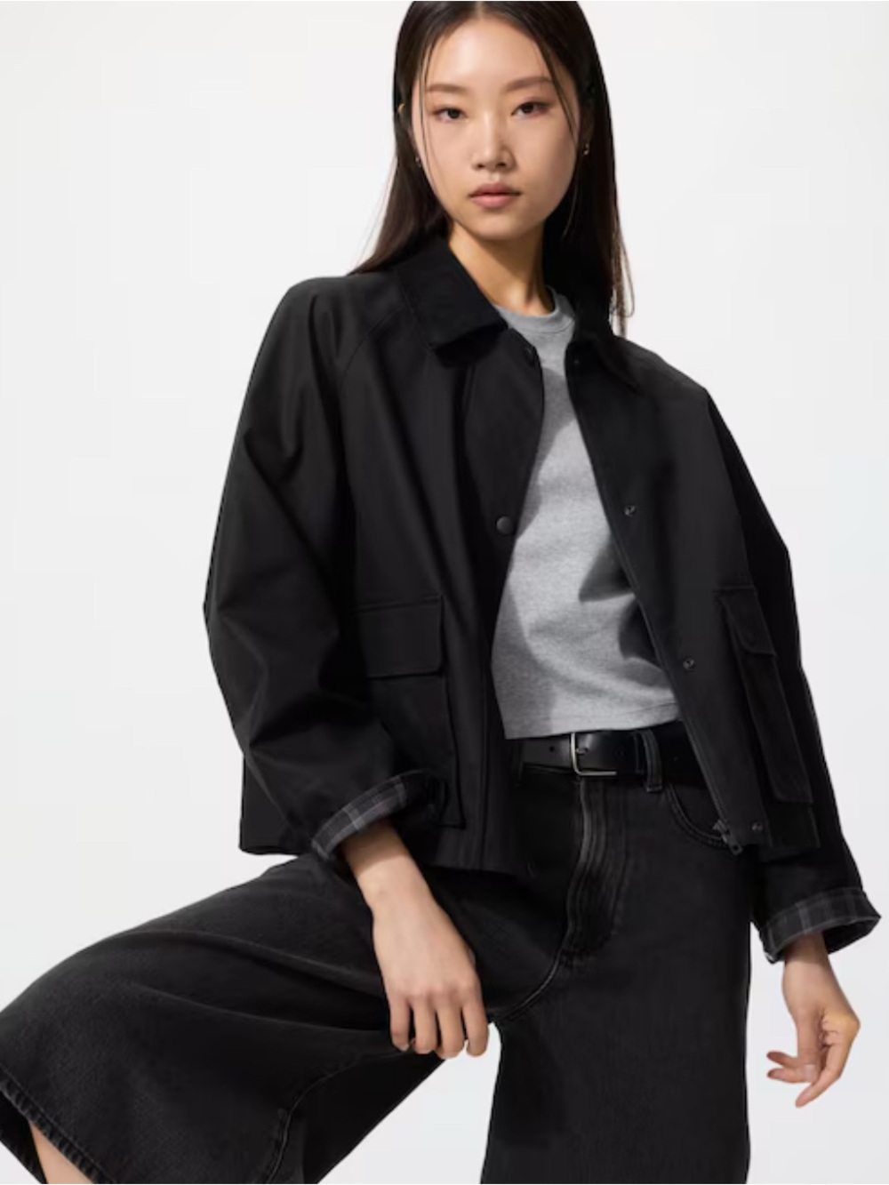 Uniqlo Black Barn Short Jacket